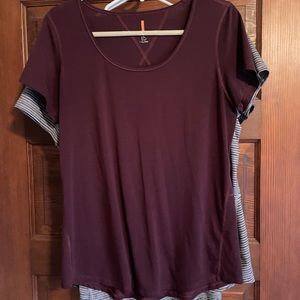 Lucy scoop neck short sleeve shirts, lot of 5, women’s medium